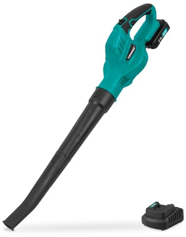 VONROC Batteridriven Lövblås 20V – Lufthastighet 180 km/h, Ergonomisk Design, Inkl. 2,0Ah Batteri & Snabbladdare