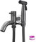 Robinet Mural Eau Froide Avec Douchette à Main Bidet,Flexible de Douche 1.5M, Installation Facile Robinetterie Lavabo Encastré Mural Design Moderne Raccord Fileté 1/2 Gris