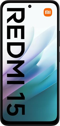 Xiaomi Redmi 15 4G Smartphone 6GB+128GB, Massive 7000mAH Battery, 144Hz 6.9 FHD Display, Quad-curved Design, 50MP AI Dual Camera, 33W Fast Charging Midnight Black (2 Years Warranty+No In-box Charger)