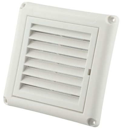 Vilgftyiet Cubierta de ventilación para secadora de 4 pulgadas para un mejor flujo de aire, escape de pared exterior de plástico ABS con diseño de rejilla, fácil instalación para cocinas y baños