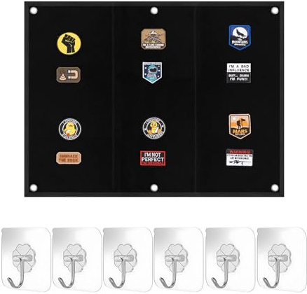 GmwyCzV Pannello Raccolta Patch Militari Tattici, 60 x 45 cm Tactical Military Patch Holder Board, Pieghevole Pannello Toppe Tattiche con Occhielli, per Distintivi Militari Patchs Tattiche
