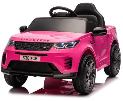 Baroni Toys Baby Car Land Rover - Coche eléctrico para niños a partir de 3 años, coche con mando a distancia parental, doble velocidad y marcha atrás, 95 x 61 x 51 cm (rosa)