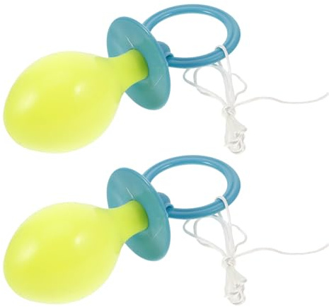 VINTORKY 2pcs Giant Pacifier Prop for Adults Costume Lightweight Plastic Jumbo Novelty Accessory Easy to Clean for Themed Events and Cosplay Parties