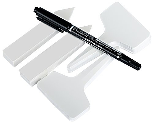GWHOLE Lot de 100 Etiquettes de Plantes T-Type I-Type en Plastique pour Fleur Légumes Graine Jardin Pépinière