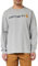 Carhartt Core Logo Longsleeve Heather,Grau Meliert, S