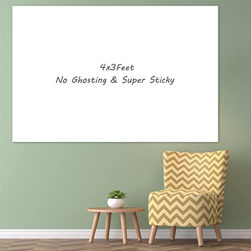 Nortix White Board Wallpaper, Modern Style Whiteboard Contact Paper, Super Sticky Whiteboard Sticker Wall Decal on Wall, Table, Doors, No Ghosting, 1 Piece (3 x 4 ft)