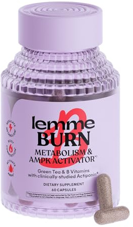 Lemme Burn - Metabolism, Belly Fat Burning + AMPK Activating Supplement for Men & Women w/Clinically Studied Actiponin Gynostemma, Green Tea Extract, Vitamins B6 & B12 - Gluten Free, 60 Count