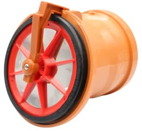 MD Technic Válvula para tubo Froschklappe con tapa de acero inoxidable para tubos HT-/ KG, diámetro DN110 / DN160 / DN200 (Ø160)