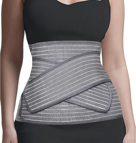 FALCOFIT Abdominal Binder Post Surgery, Postpartum Belly Band – C Section Belly Binder Support Belt, Post Surgery Compression Garment, Stomach Wrap, Hernia Belt for Women & Men, 2-in-1