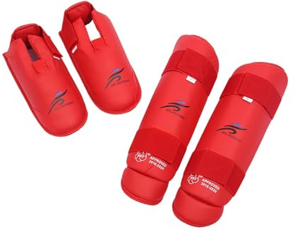 Chaoyilian Sparring Pads To Guard Leg Foot,Instep,Kickboxing Shin Guards,Leg Instep Protection Pads,Adjustable,Elasticated Padded,For Kids And Adults,For Kickboxing Karate Martial Arts Taekwondo.