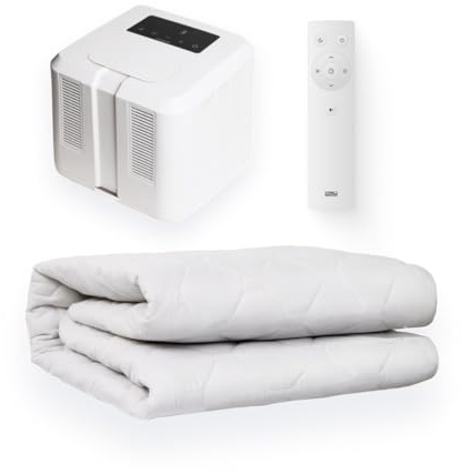 HydroSnooze surmatelas Chauffant et rafraîchissant à Eau, contrôle de température, idéal pour Les Personnes ayant Chaud la Nuit, Plage 15℃–55℃, Taille EU King (160x200 cm)