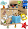 DUAPLAN® Kinder-Regal für Toniebox & bis zu 40 Figuren – Dino Beige, Magnetisch, Plastikfrei, Zum Hinstellen oder An der Wand, Stabil, Platzsparend, Perfekt für kleine Dino-Fans