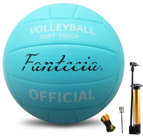 Fantecia Volleyball für Beach, Pool und Training, Volleyball Größe 5 inklusive Pumpe