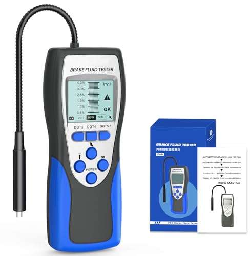 Brake Fluid Tester, BELEY F60 Brake Fluid Moisture Tester for DOT3/DOT4/DOT5.1with 2.2 LCD Display Vehicle Brake Systems