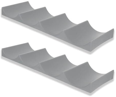 JYNXOR 2pcs Porta Bottiglie da Frigo, Portabottiglie Frigorifero Porta Bottiglie da Frigo Universale Portabottiglie Plastica Portabottiglie da Frigorifero Porta Bottiglie di Vino Stile Europeo, Grigio