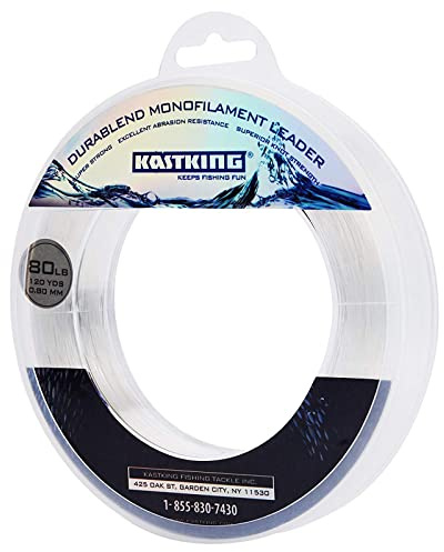 KastKing DuraBlend Monofilament Leader Line - Premium Saltwater Mono Leader Materials - Big Game Spool Size 120Yds/110M