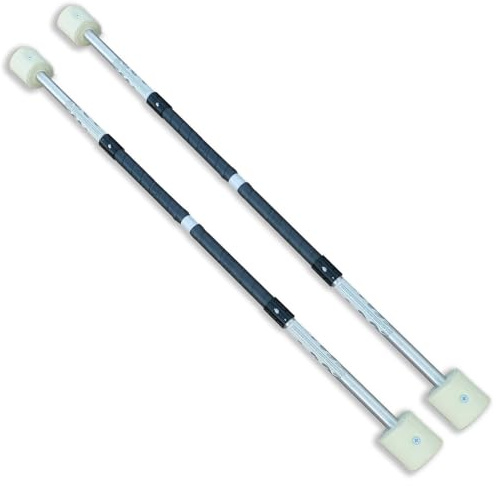 Fire Double Staff, Set of 2, 3ft with Wick made of Kevlar and Cushion Grip, By:Trick Concepts
