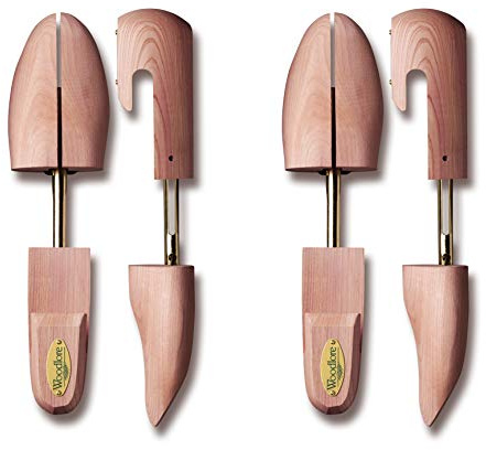 Allen Edmonds Woodlore Shoe Trees for Men 2-Pack Men's Combination Aromatic Red Cedar Shoe Trees (for Two Pairs of Shoes) Made in The USA (Small / 7-8.5, Cedar)