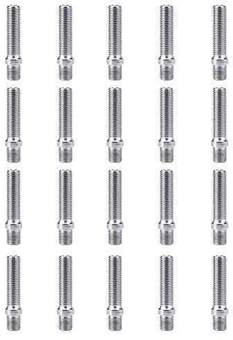 20Pcs Goujons de Roues Rallongés, Adaptateur de Vis de Conversion de Roues Rallongées de 57mm 12x1,5 à 12x1,5