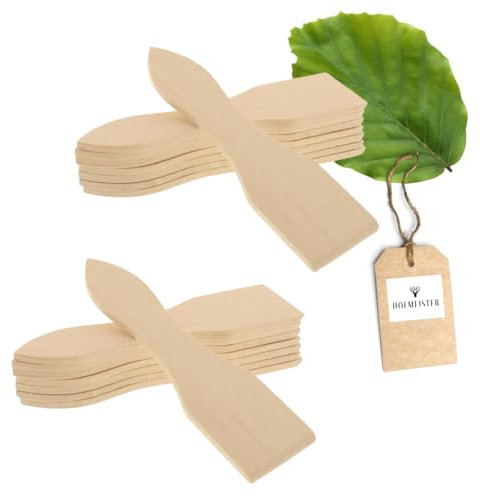 HOFMEISTER® 2 x 8 Raschietto per raclette in legno, 13 cm, con rivestimento protettivo per raclette, spatola per raclette resistente al calore, in faggio, prodotti in Europa