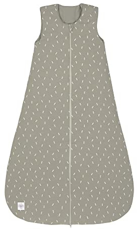 LÄSSIG saco de dormir para bebés todo el año sin mangas unisex/Sleeping Bag Interlock Speckles olive, Talla 86/92 13-24 meses