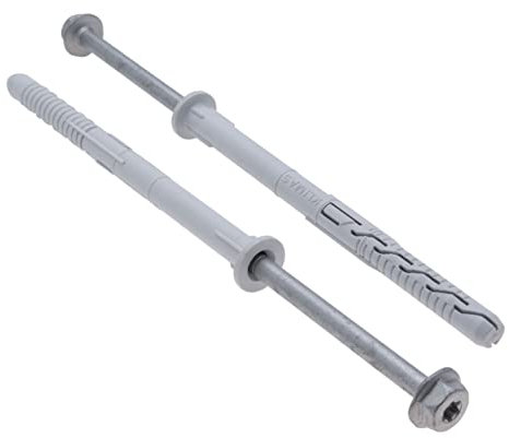 10x80 Hex Torx Schrauben & Dübel Fast-K Heavy Duty von Keple 50 Pack Wandmontage Schrauben Dübel Wanddübel mit Edelstahl Betonschrauben Wandanker Schraube & Wanddübel Set Ziegelstein Wandmontage