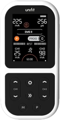 TensCare Unifit - Dispositivo versatile TENS, EMS e massaggio per alleviare il dolore, riabilitazione e costruzione muscolare. Programmi mirati per diversi gruppi muscolari.