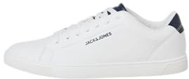 JACK & JONES Herren Jfwboss Pu Noos Sneaker, White Detail Navy Blazer, 45 EU