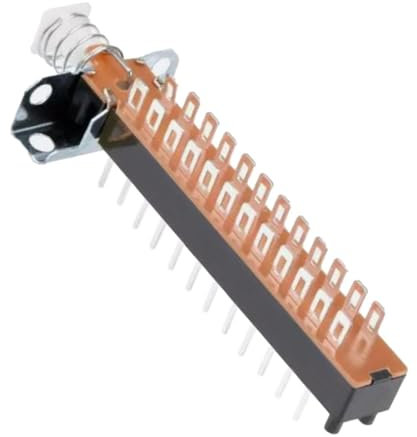 Sharplace Interrupteur à bouton-poussoir autobloquant Double rangée pour appareil ménager, pas de 4mm, conception de mécanisme, 24 broches 1 position 8pdt 8