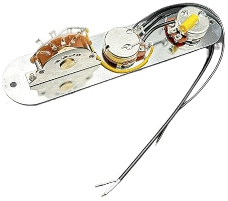 Gitarrledningar Vintage förkopplad kontrollkortskabelhärva för TL elgitarr med trevägsbrytare 250K potentiometer krom