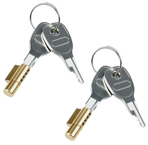 Serrature per rimorchio, 2 pezzi, per gancio di traino con 4 chiavi, adatte per attacchi in acciaio da 50 mm, gancio di traino, compatibile con rimorchio Terra Daxara Maypole