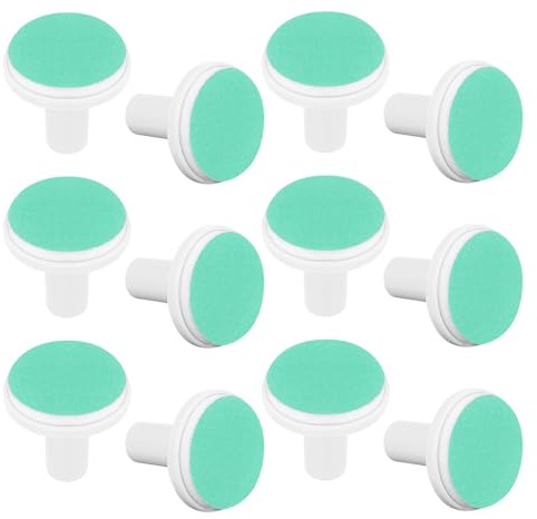HEANUJJ Lot de 12 Embouts de Rechange Vert pour Lime à Ongles Électrique Bébé, Coussinets de Meulage Doux Adaptés aux Tout-petits Dès 12 Mois, Accessoires Universels pour Soins des Ongles