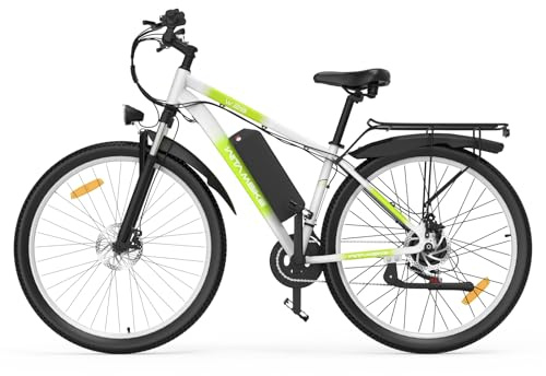 ZAZAWORK Electric Bike for Adults, 250W UK Road Legal Electric Bicycle, 25km/h Max Speed with 60-100km Range, 21-Speed City & Mountain E-Bike, 29 Tires, Under £1000