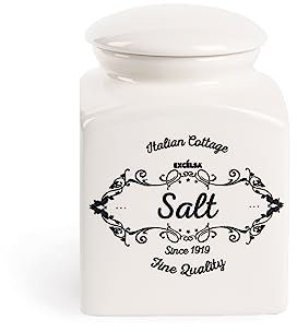 Excelsa Salzdose, Keramik, Elfenbeinweiß, Fassungsvermögen: 700 ml