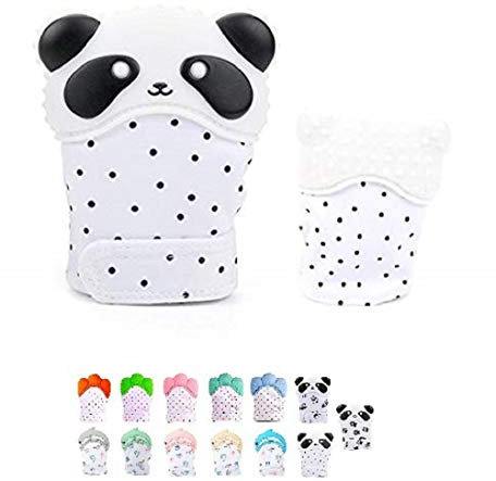 Funky Planet Beißhandschuh für Babys ab 0 Jahren - Beißhandschuh Baby Teething Toy - Raschelnder & Beruhigender Zahnhandschuh für Zahnungshilfe aus Lebensmittelechtem Silikon