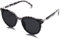 SOJOS Klassisch Retro Runde Sonnenbrille Damen Herren Groß Brille SJ2067 mit Demi Rahmen/Grau Linse