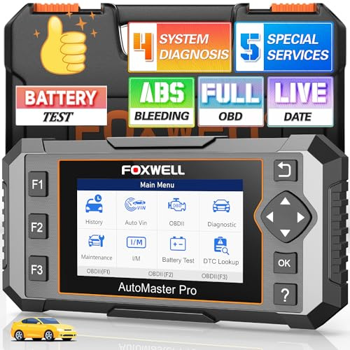 2026 FOXWELL NT614 Elite OBD2 Scanner with 5 Resets ABS Bleeding, SAS Calibration, Oil, EPB, Throttle, Upgrade of NT604 Code Reader Scan Tools, ABS SRS Engine Transmission Battery Test Car Scanner
