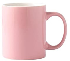 XINLAI Colazione Tazze da Latte Tazze da caffè Tazza da Acqua in Ceramica Porcellana 350ml Rosa