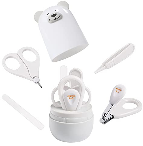 Set de coupe-ongles pour bébé avec étui mignon, set de limes à ongles pour la manucure et la pédicure des nouveau-nés, cadeau pour la nouvelle maman