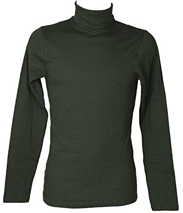 RAGNO Dolcevita Ciclista Collo roulle Uomo Maglia Manica Lunga Caldo e soffice Cotone bio Articolo U262AK BIO Cotton Dolcevita, 027 Bottiglia, 4 - Quarta