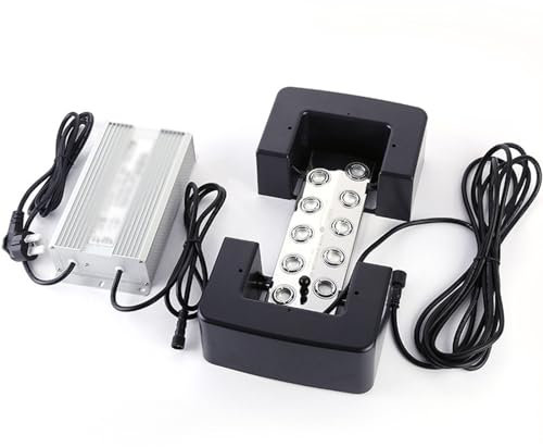 RIDAEX Humidificador ultrasónico Industrial, atomizador de 10 Cabezales, Placa para Piscina, rocalla, atomizador, generador de Niebla en Aerosol para jardín y Paisaje,F