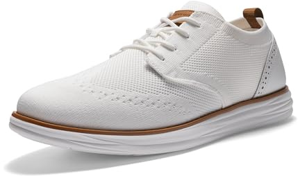 Bruno Marc Chaussures de Ville Homme Respirant,Size 46,Blanc