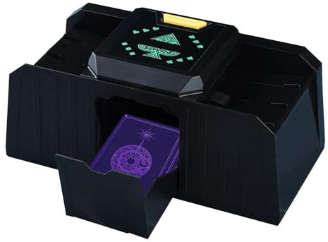Kortblandare, elektrisk pokerblandare, automatisk kortblandningsmaskin, batteridriven 2-däcksblandare, snabb och effektiv kortblandare, perfekt för Poker, perfekt för spelkvällar, hemma