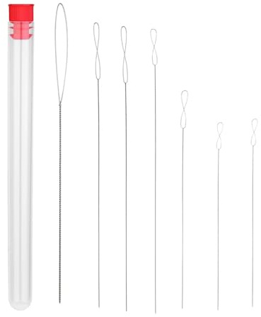 FHBHJNATC Kit Joyería 7 Piezas, Agujas Abalorios Acero, Enhebrador