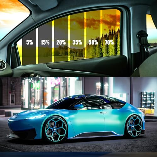 ARANA Auto-tönungsfolie, 305cm x 61cm, 15% VLT keramische Automobil-Universal-scheibentönungsfolie, UV-Sonne-Hitze-Blockierung Sichtschutz für Haus-Pkw und LKW (10 x 24FT)