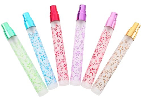 TOVINANNA 6pezzi Flacone Spray Piccolo Da Viaggio in Vetro Contenitori Spray Vuoti Per Cosmetici Liquidi Atomizzatori Riutilizzabili Portatili