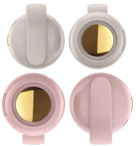 Small Whirlwind Clip Waist Neck Fan，2 In 1 Portable Waist Clip Bladeless Fan with 3 Speeds， Hands-Free，Low Noise Round Cooling (pink + white)