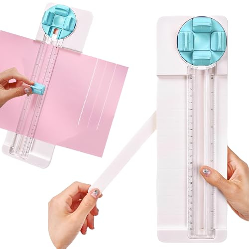 XSQD 4-in-1 Taglierina di Carta Rotativa, Taglierina di Carta con Scala, Protetta da Deflettore di Plastica, Utilizzato per Foto, Cartone, Carta A4/A6, Macchine Taglierino di Carta Domestica