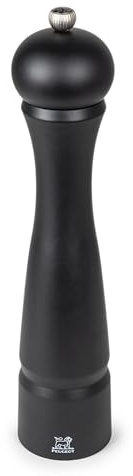 PEUGEOT - Moulin à Sel Festival Z 30 cm - Mécanisme Zirlion en Zircone - Innovation Sel Glace - Pour Sel Sec - Fabrication Française - Bois de Hêtre PEFC - Coloris Noir Mat
