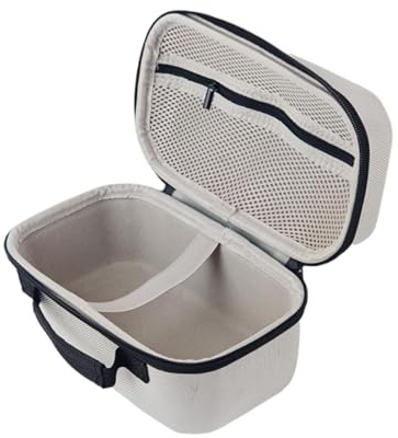 Funda de transporte para mini proyector, bolsa de viaje rígida de EVA con banda elástica para proyector portátil y almacenamiento de accesorios (8.8 x 4.7 x 5.1 pulgadas)